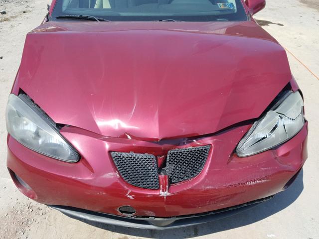 2G2WS522851159347 - 2005 PONTIAC GRAND PRIX RED photo 7