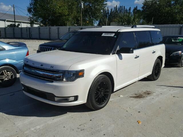 2FMGK5C82GBA19225 - 2016 FORD FLEX WHITE photo 2