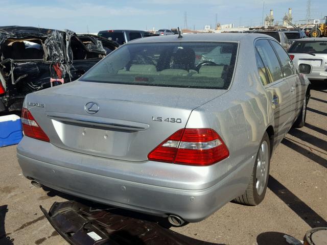 JTHBN36F840138493 - 2004 LEXUS LS 430 SILVER photo 4