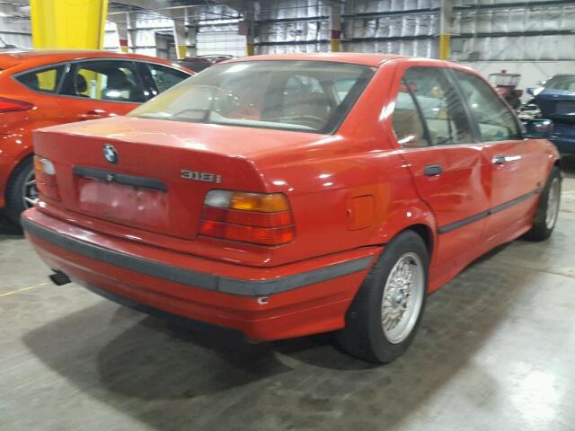 4USCC8328SLA12122 - 1995 BMW 318 I AUTO RED photo 4