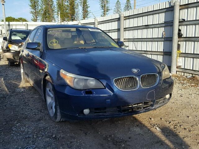 WBANE73536CM30424 - 2006 BMW 530 I BLUE photo 1