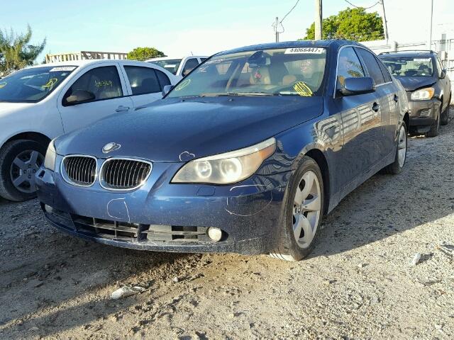 WBANE73536CM30424 - 2006 BMW 530 I BLUE photo 2