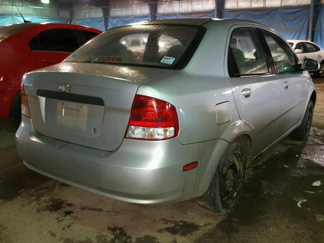 KL1TD52635B463625 - 2005 CHEVROLET AVEO BASE Արծաթագույն լուսանկար 4