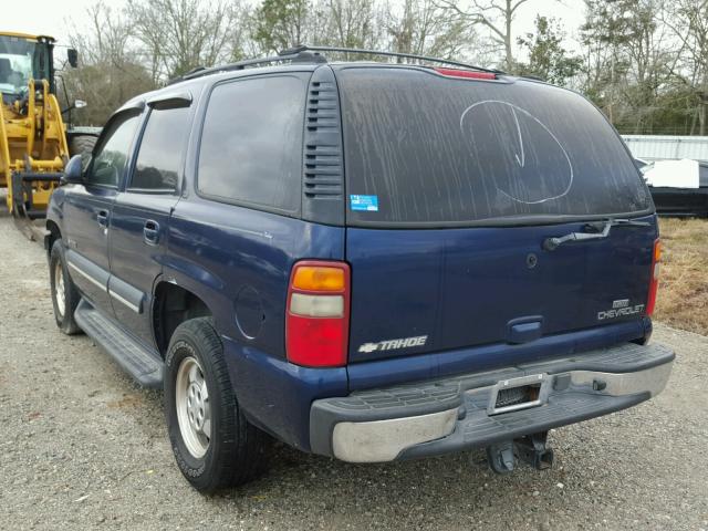 1GNEC13Z03R203118 - 2003 CHEVROLET TAHOE C150 BLUE photo 3