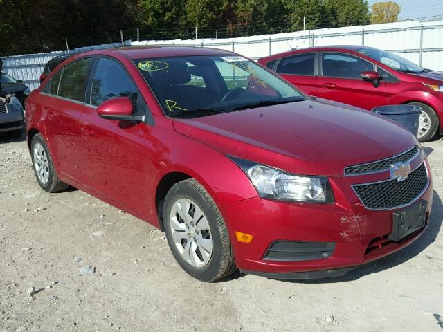 1G1PF5SC1C7389964 - 2012 CHEVROLET CRUZE LT RED photo 1