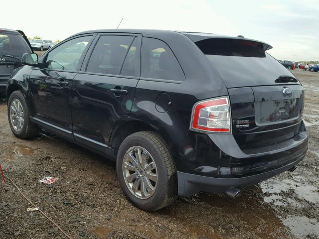 2FMDK39C27BB71265 - 2007 FORD EDGE BLACK photo 3