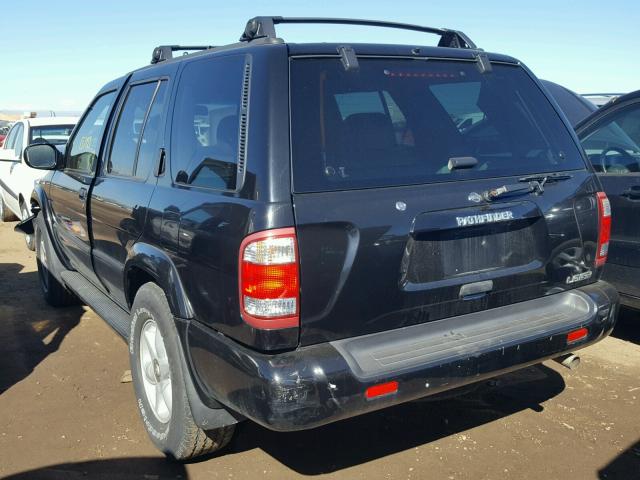 JN8DR09Y11W588459 - 2001 NISSAN PATHFINDER BLACK photo 3