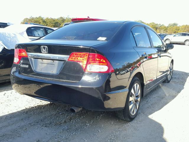 19XFA16839E031175 - 2009 HONDA CIVIC EX BLACK photo 4