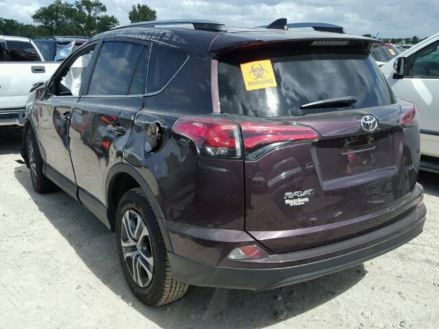 2T3ZFREV2HW400910 - 2017 TOYOTA RAV4 MAROON photo 3