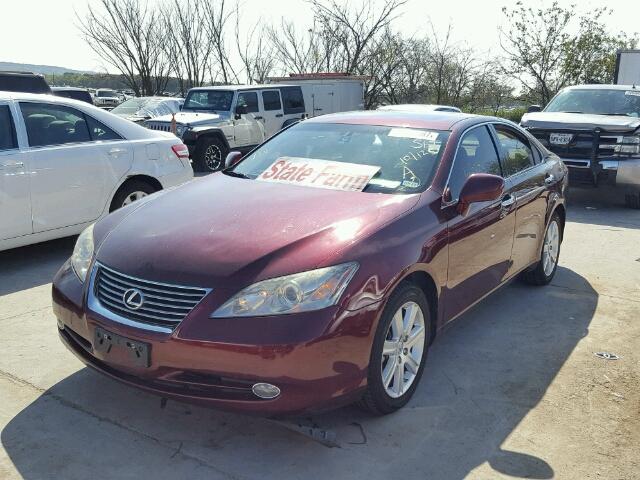 JTHBJ46G472060829 - 2007 LEXUS ES 350 MAROON photo 2