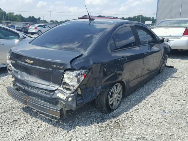 1G1JA5SH5C4220483 - 2012 CHEVROLET SONIC LS GRAY photo 4