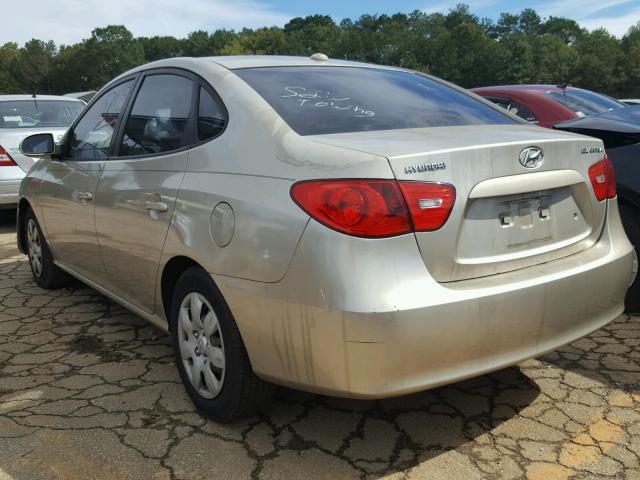 KMHDU46D88U487147 - 2008 HYUNDAI ELANTRA GL GOLD photo 3