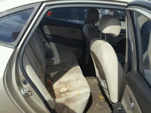 KMHDU46D88U487147 - 2008 HYUNDAI ELANTRA GL GOLD photo 6