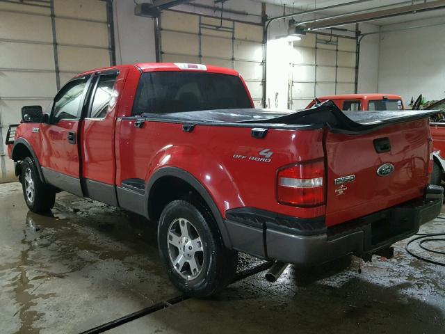 1FTPX04535KC25816 - 2005 FORD F150 RED photo 3