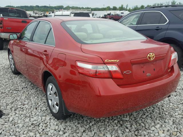 4T1BE46K27U111870 - 2007 TOYOTA CAMRY CE/L MAROON photo 3