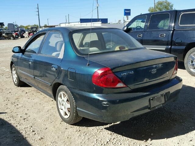 KNAFB121235262025 - 2003 KIA SPECTRA BA GREEN photo 3