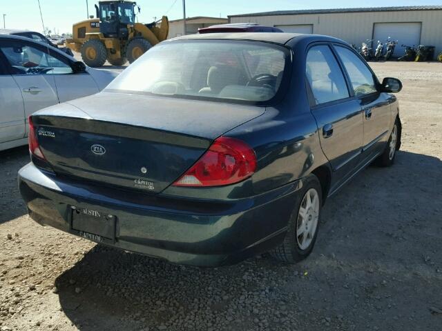 KNAFB121235262025 - 2003 KIA SPECTRA BA GREEN photo 4