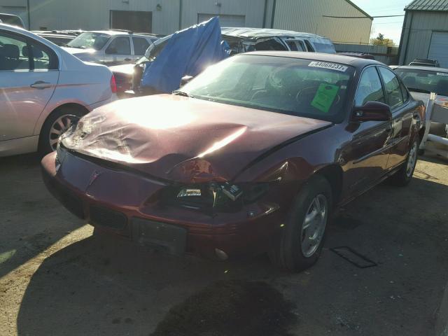 1G2WJ52J1YF252959 - 2000 PONTIAC GRAND PRIX MAROON photo 2