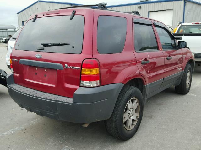 1FMYU96HX6KC06380 - 2006 FORD ESCAPE HEV MAROON photo 4