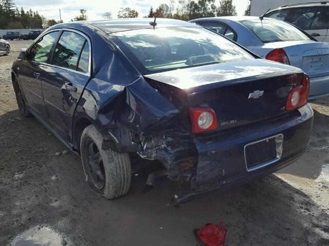 1G1ZG57B184214063 - 2008 CHEVROLET MALIBU LS BLUE photo 3