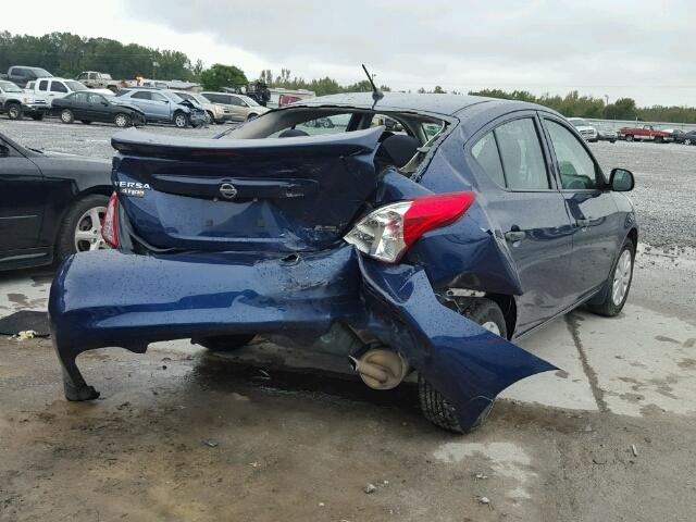 3N1CN7AP9EL844747 - 2014 NISSAN VERSA S BLUE photo 4