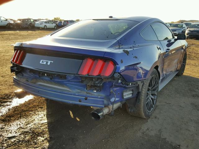 1FA6P8CF4G5268038 - 2016 FORD MUSTANG BLUE photo 4