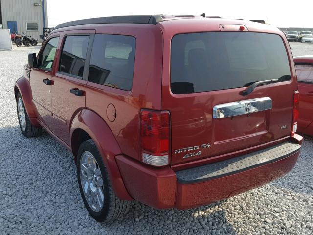 1D8GU58617W706184 - 2007 DODGE NITRO R/T RED photo 3