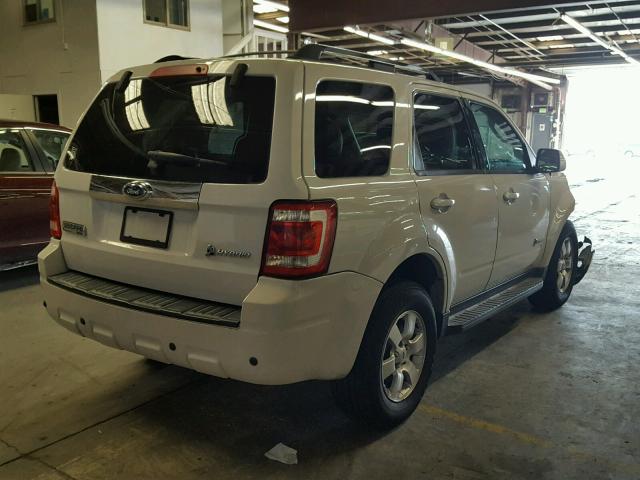 1FMCU59399KA86983 - 2009 FORD ESCAPE HYB WHITE photo 4