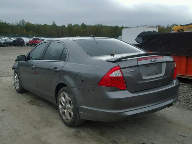 3FAHP0HA0AR216269 - 2010 FORD FUSION SE GRAY photo 3