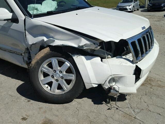 1J8HS58T39C500781 - 2009 JEEP GRAND CHER WHITE photo 9