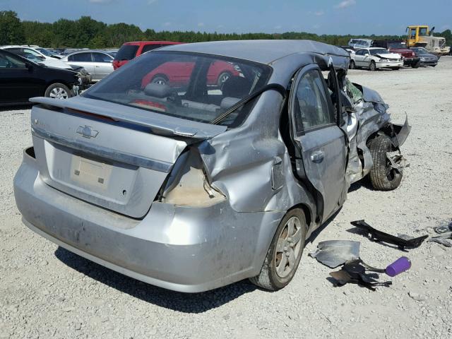 KL1TD56628B124109 - 2008 CHEVROLET AVEO BASE Gümüş fotoğraf 4