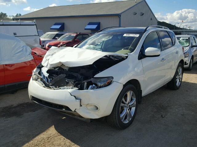 JN8AZ18W09W134756 - 2009 NISSAN MURANO S WHITE photo 2