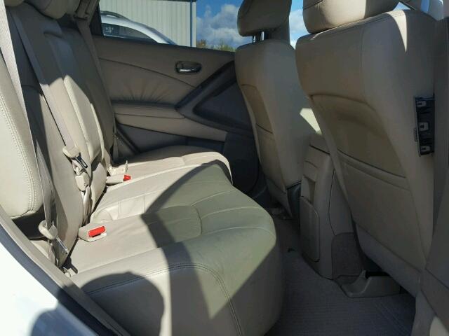 JN8AZ18W09W134756 - 2009 NISSAN MURANO S WHITE photo 6