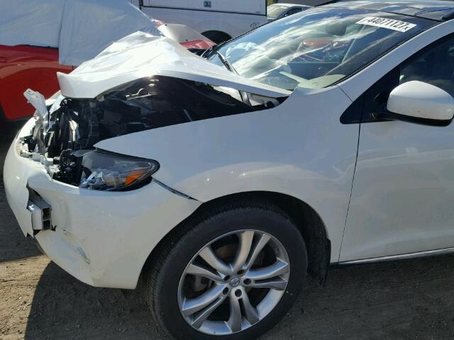 JN8AZ18W09W134756 - 2009 NISSAN MURANO S WHITE photo 9