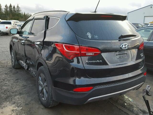 5XYZUDLB8EG208693 - 2014 HYUNDAI SANTA FE S BLACK photo 3