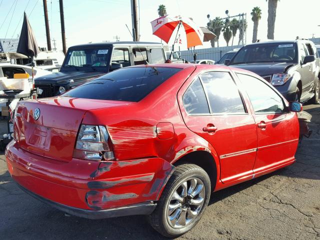 3VWSE29M6YM090448 - 2000 VOLKSWAGEN JETTA RED photo 4