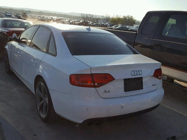 WAUEFAFL0BN037614 - 2011 AUDI A4 WHITE photo 3