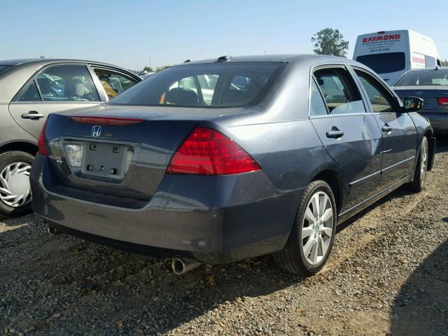 1HGCM66507A056212 - 2007 HONDA ACCORD EX GRAY photo 4