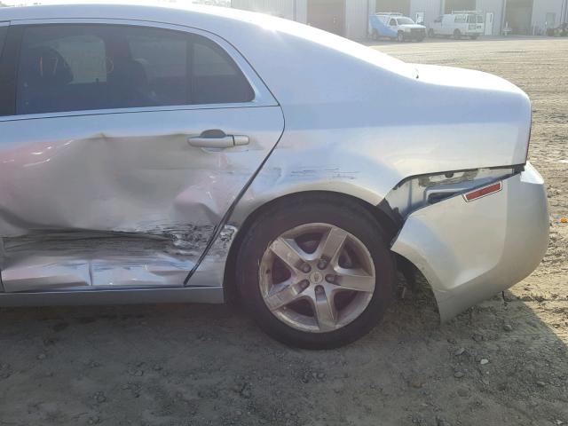 1G1ZG57B19F162102 - 2009 CHEVROLET MALIBU LS ვერცხლისფერი ფოტო 9