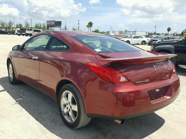 1G2ZH17N494183081 - 2009 PONTIAC G6 GT MAROON photo 3