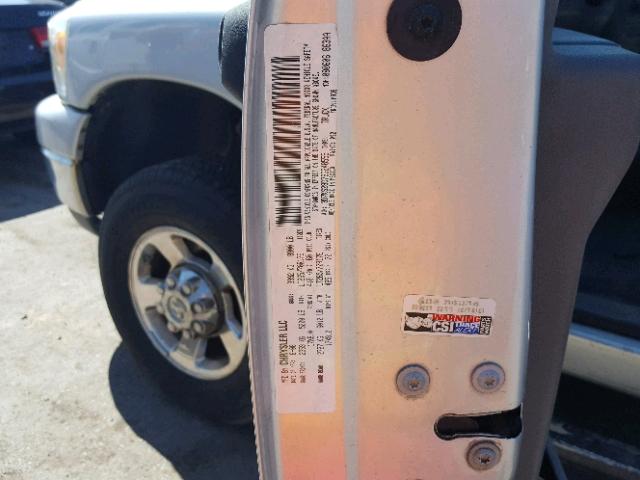 3D7KS28D78G248555 - 2008 DODGE RAM 2500 S SILVER photo 10