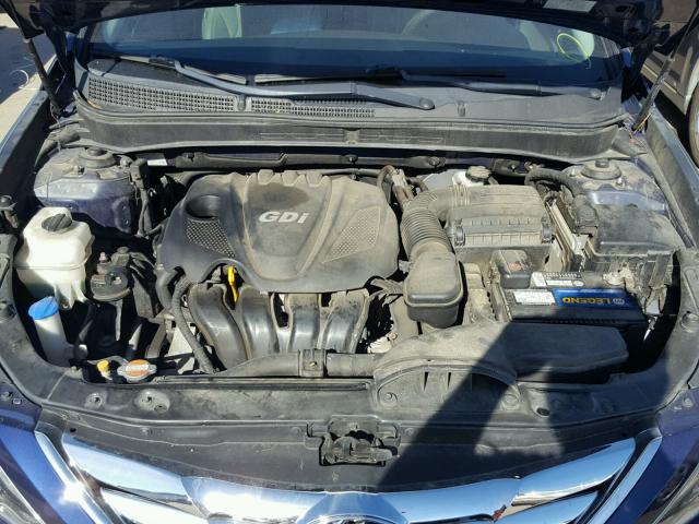 5NPEC4AC6CH352729 - 2012 HYUNDAI SONATA BLUE photo 7