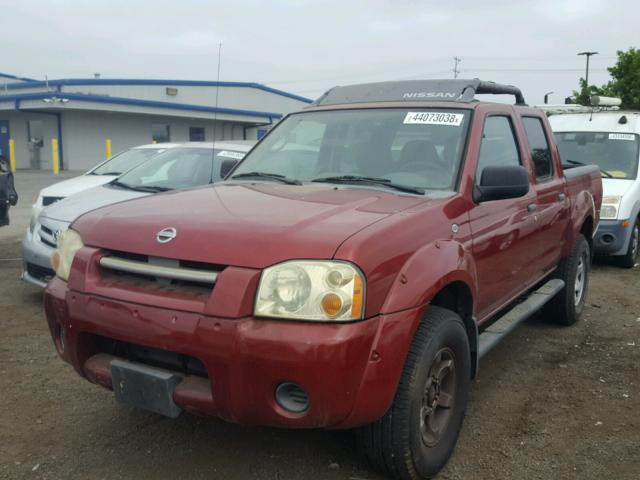 1N6ED27T34C472457 - 2004 NISSAN FRONTIER C RED photo 2