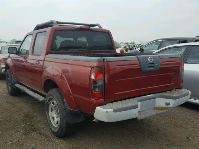 1N6ED27T34C472457 - 2004 NISSAN FRONTIER C RED photo 3