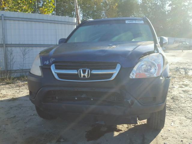 SHSRD78843U121031 - 2003 HONDA CR-V EX BLUE photo 9