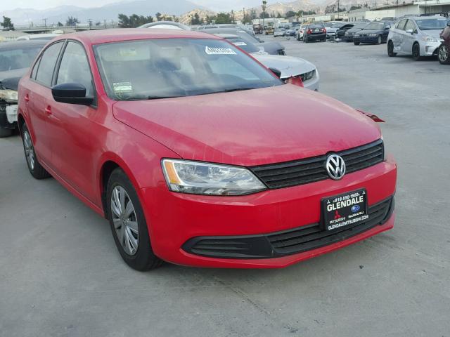 3VW2K7AJ9EM408226 - 2014 VOLKSWAGEN JETTA BASE RED photo 1