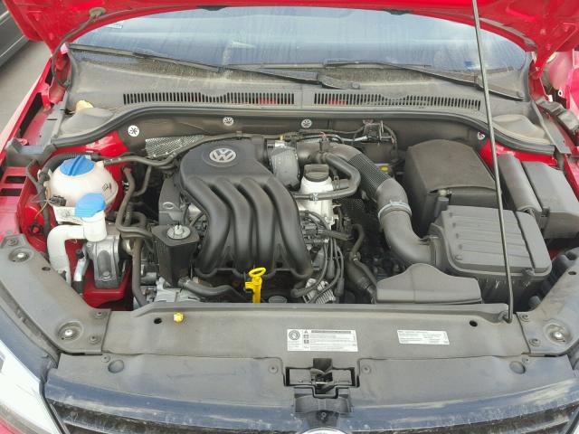 3VW2K7AJ9EM408226 - 2014 VOLKSWAGEN JETTA BASE RED photo 7