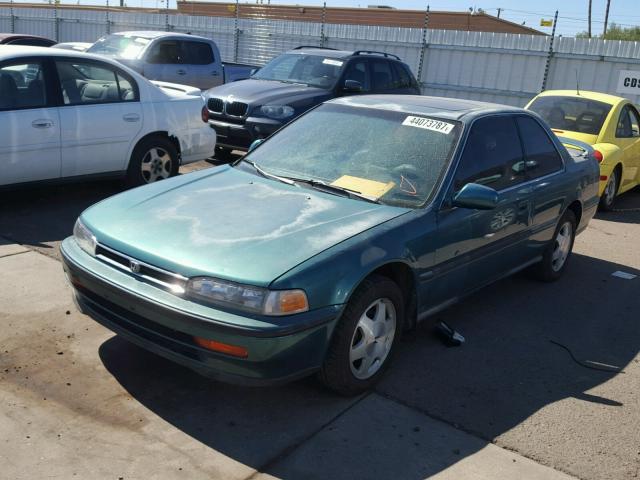 1HGCB7256MA031795 - 1991 HONDA ACCORD LX GREEN photo 2