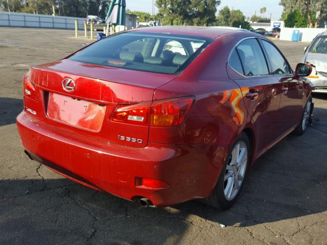 JTHBE262565000200 - 2006 LEXUS IS 350 RED photo 4