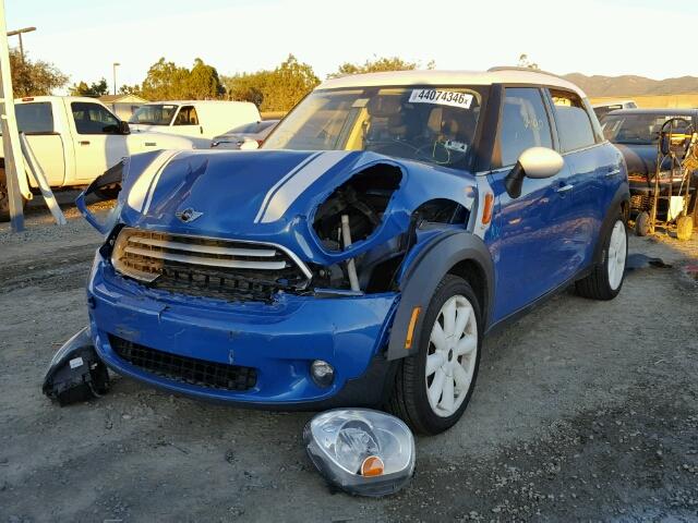 WMWZB3C54CWM04461 - 2012 MINI COOPER COU BLUE photo 2